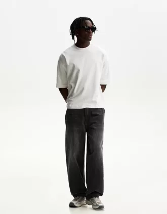 Faded skater-fit jeans
