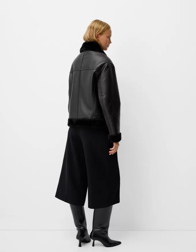 Faux fur double-faced jacket Faux fur double-faced jacket