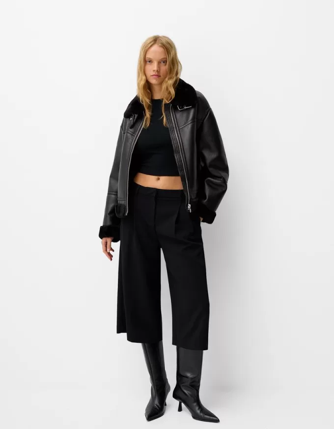 Faux fur double-faced jacket Faux fur double-faced jacket