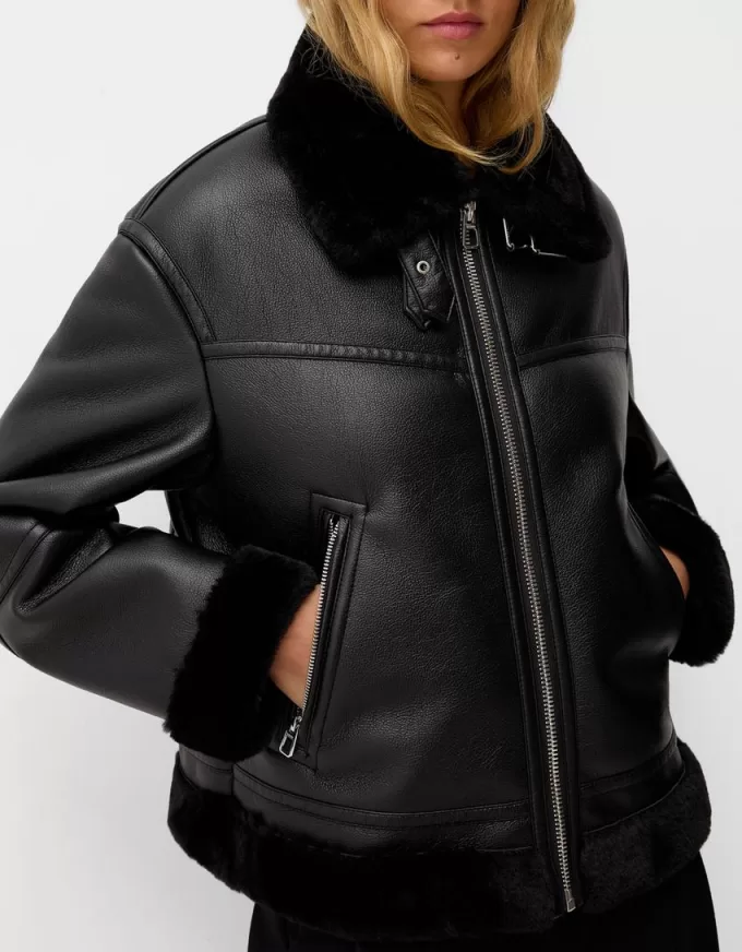 Faux fur double-faced jacket Faux fur double-faced jacket