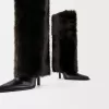 Faux fur high-heel boots Faux fur high-heel boots