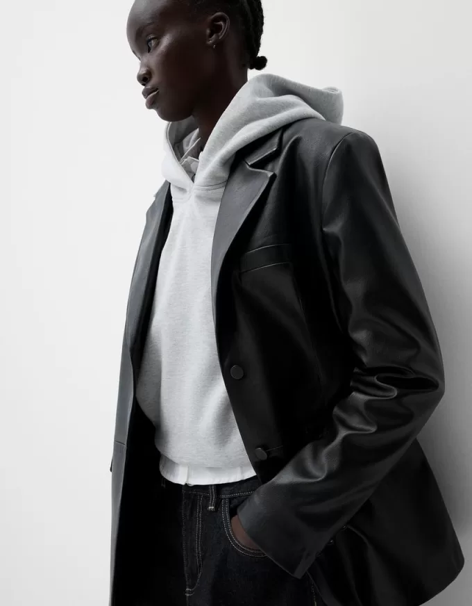Faux leather blazer Faux leather blazer