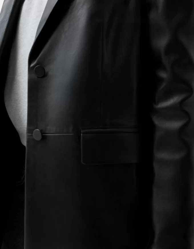 Faux leather blazer Faux leather blazer