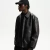 Faux leather bomber jacket Faux leather bomber jacket