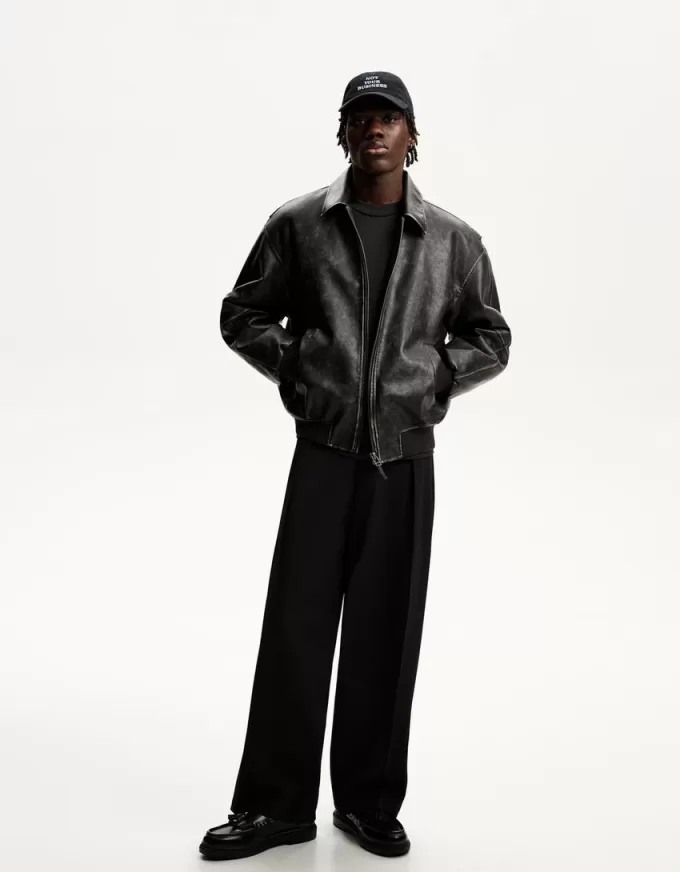 Faux leather bomber jacket Faux leather bomber jacket