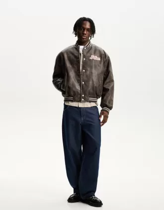 Faux leather bomber jacket Faux leather bomber jacket