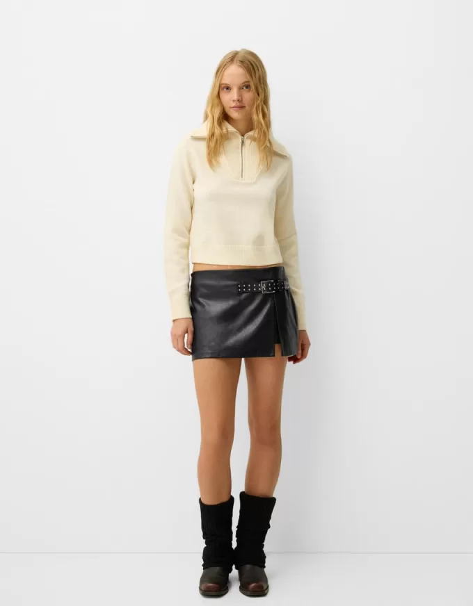 Faux leather mini skirt Faux leather mini skirt