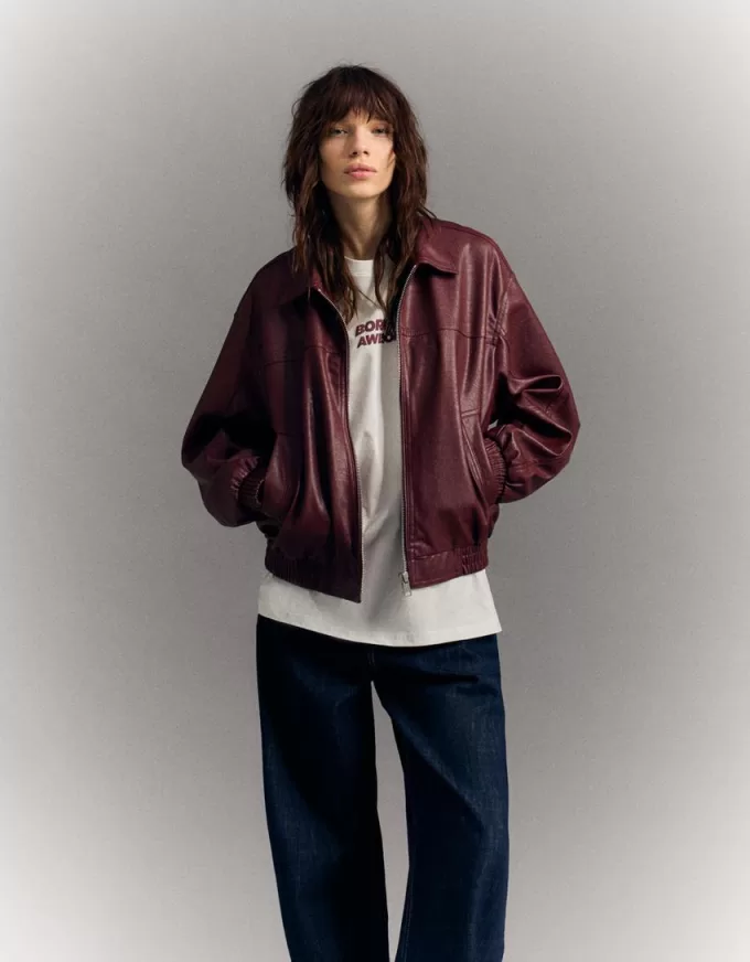 Faux leather oversize jacket Faux leather oversize jacket