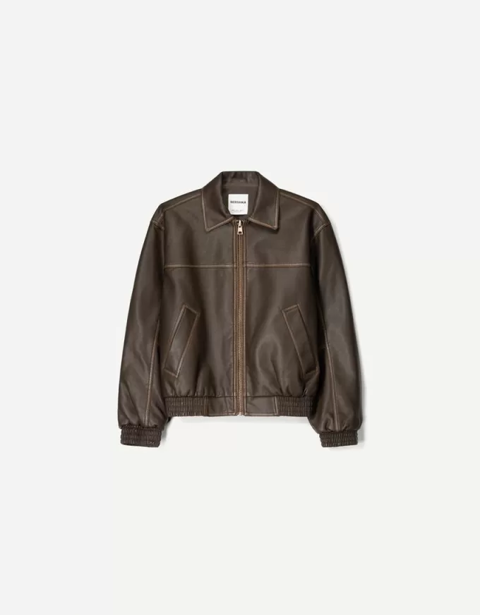 Faux leather oversize jacket Faux leather oversize jacket