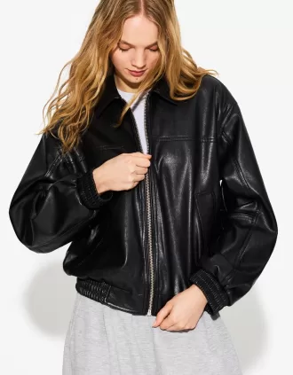 Faux leather oversize jacket Faux leather oversize jacket