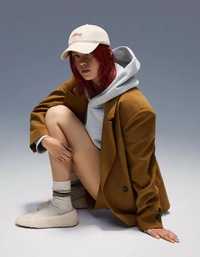 Faux shearling ballerinas