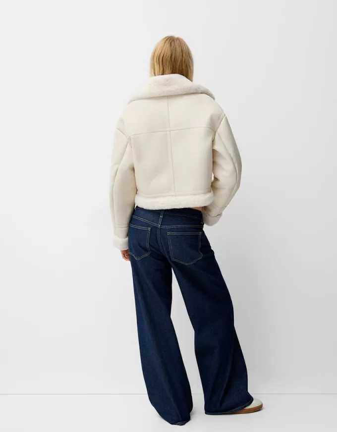 Faux shearling biker jacket Faux shearling biker jacket