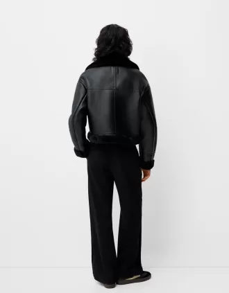 Faux shearling biker jacket Faux shearling biker jacket