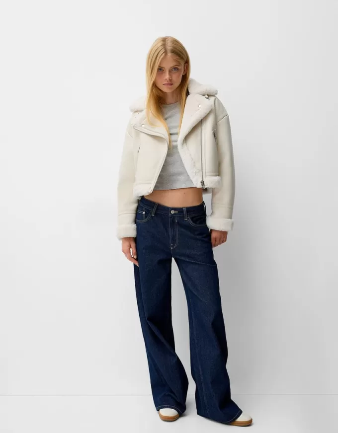 Faux shearling biker jacket Faux shearling biker jacket