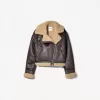 Faux shearling biker jacket