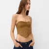 Faux suede bandeau top Faux suede bandeau top