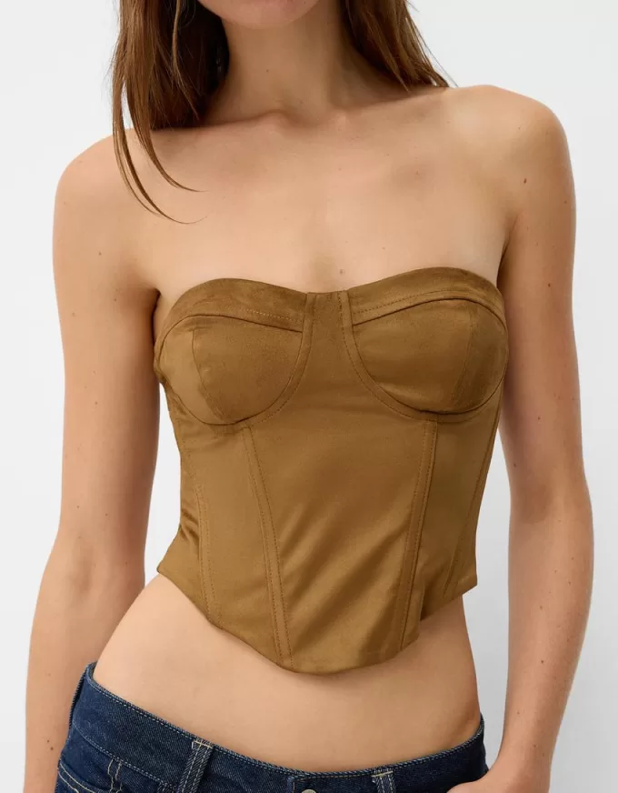 Faux suede bandeau top Faux suede bandeau top