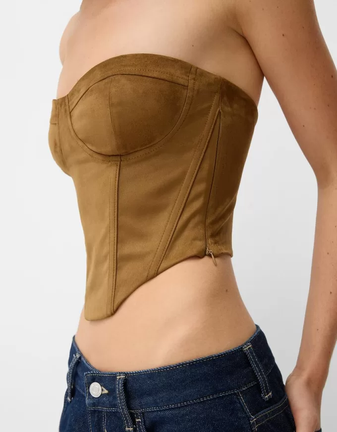 Faux suede bandeau top Faux suede bandeau top