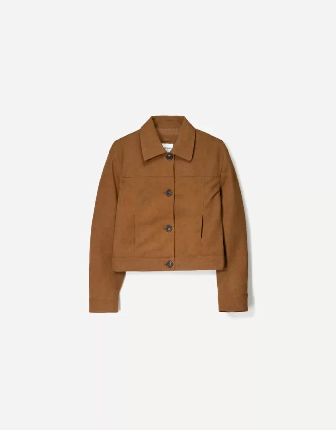Faux suede jacket