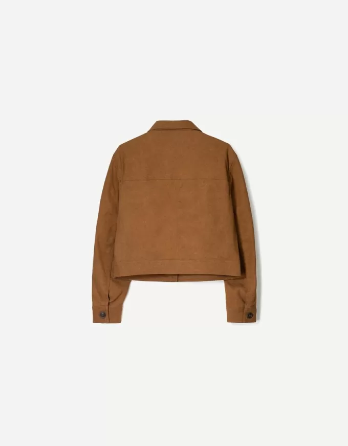 Faux suede jacket