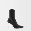Fitted metallic high-heel ankle boots Fitted metallic high-heel ankle boots