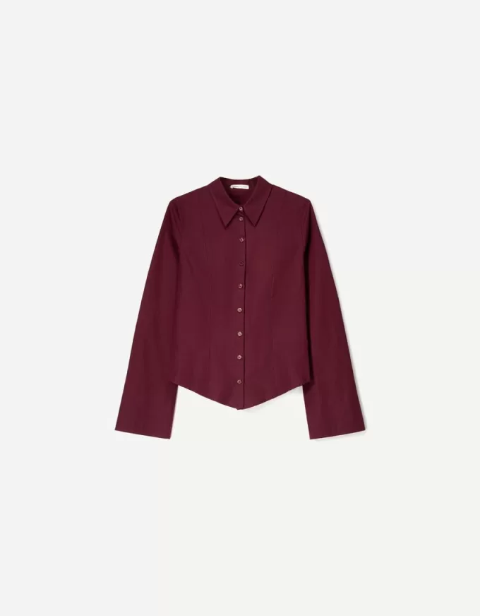 Fitted shirt with flared sleeves Fitted shirt with flared sleeves