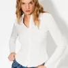 Fitted shirt with flared sleeves Fitted shirt with flared sleeves