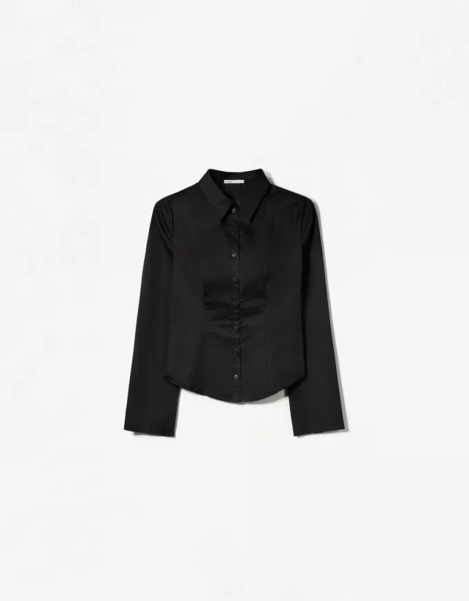 Fitted shirt with flared sleeves Fitted shirt with flared sleeves
