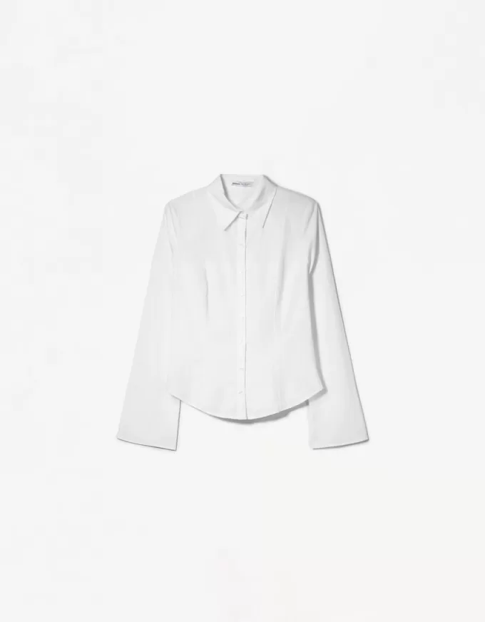 Fitted shirt with flared sleeves Fitted shirt with flared sleeves