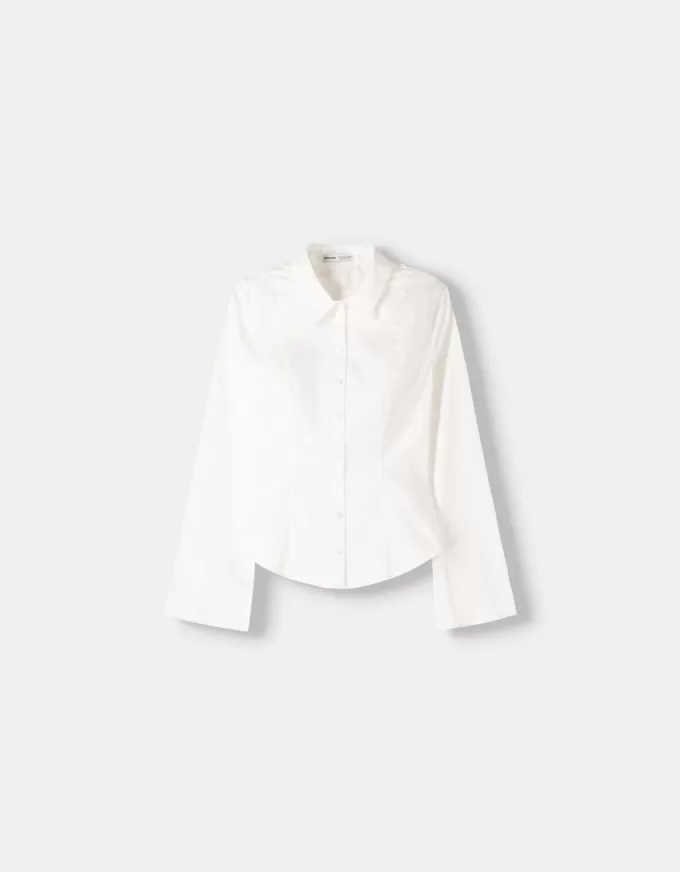 Fitted shirt with flared sleeves Fitted shirt with flared sleeves