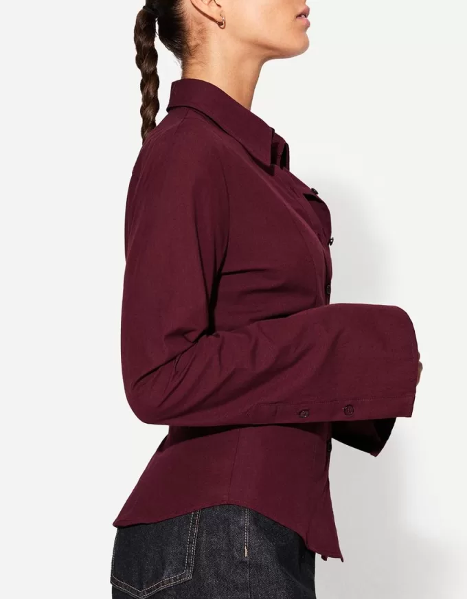Fitted shirt with flared sleeves Fitted shirt with flared sleeves