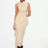 Fitted textured midi dress