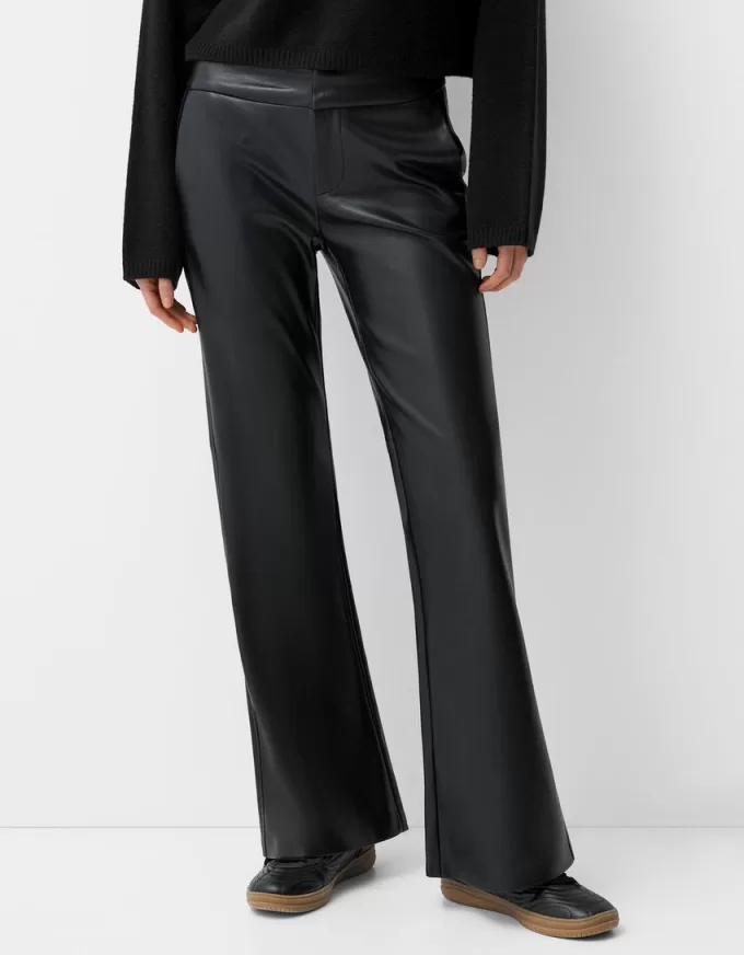 Flared faux leather pants Flared faux leather pants