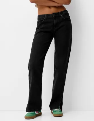 Flared split-hem jeans