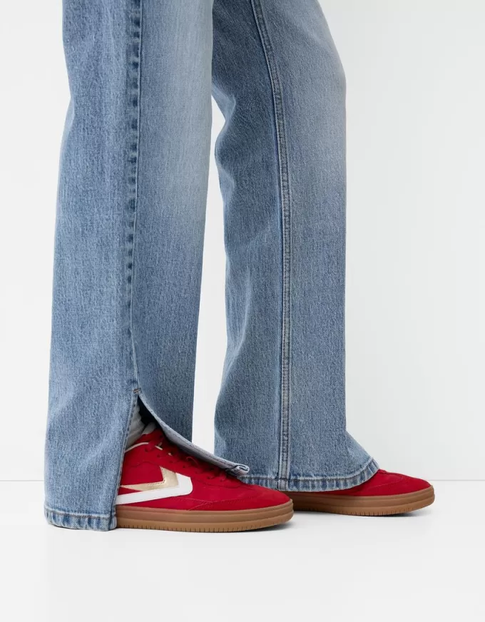 Flared split-hem jeans