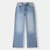 Flared split-hem jeans