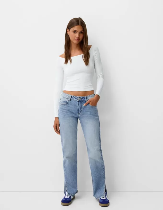 Flared split-hem jeans Flared split-hem jeans