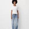 Flared split-hem jeans