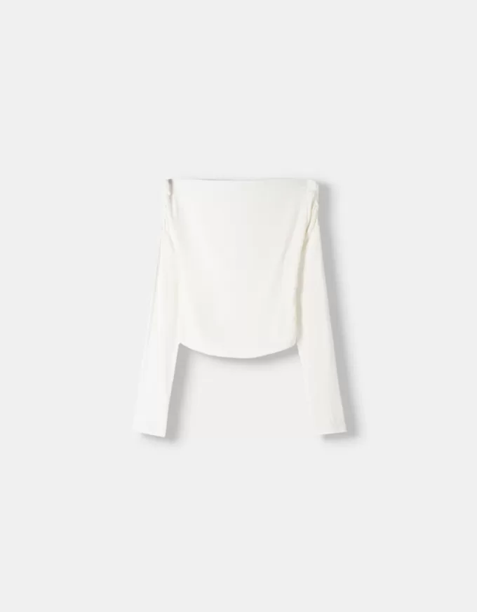 Gathered Bardot sweater Gathered Bardot sweater