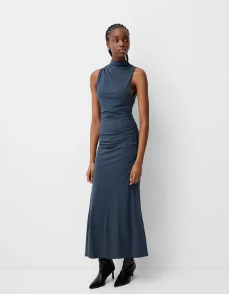 Gathered midi dress