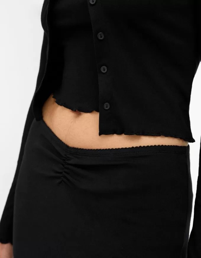 Gathered semi-long skirt Gathered semi-long skirt