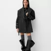 Generation Bershka coat with eyelets