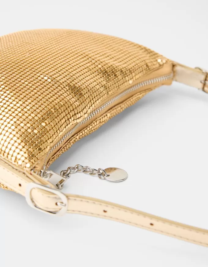 Golden mesh bag Golden mesh bag