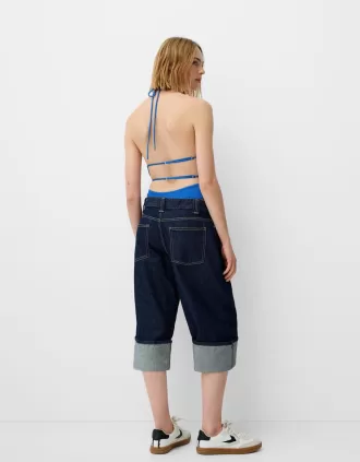 Halter bodysuit with open back