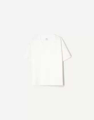 Heavy cotton V neck short sleeve T shirt 1 3 330x423 - Heavy cotton V-neck short sleeve T-shirt