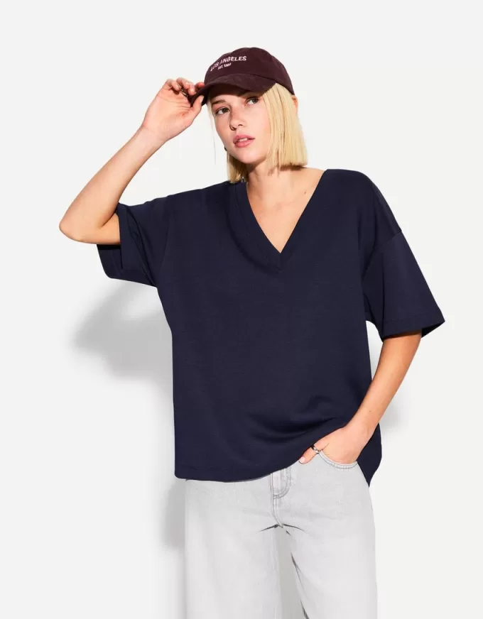 Heavy cotton V-neck short sleeve T-shirt Heavy cotton V-neck short sleeve T-shirt