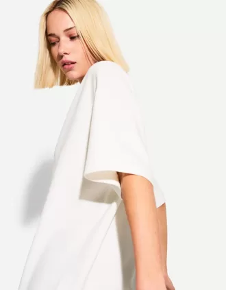 Heavy cotton V-neck short sleeve T-shirt