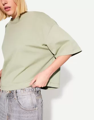 Heavy cotton boxy fit short sleeve T-shirt