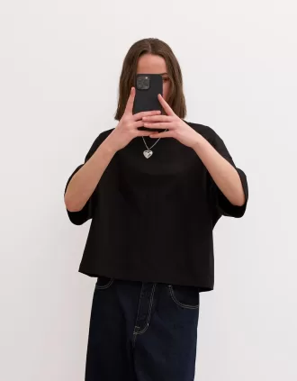 Heavy cotton boxy fit short sleeve T-shirt