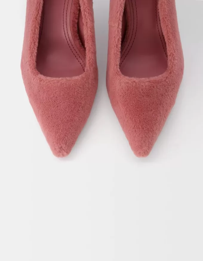 High-heel shoes with faux fur High-heel shoes with faux fur